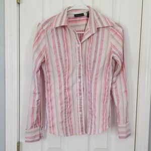Striped long sleeved blouse